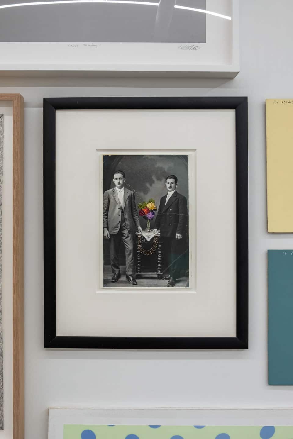 Janet Morton, Untitled, 2015, 254×203mm / 10×6¾in found photograph and embroidery floss